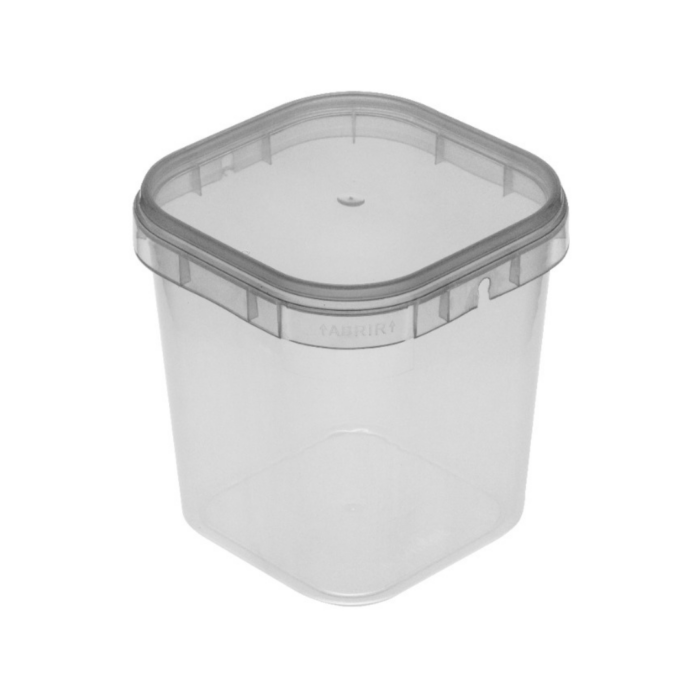 Pote Quadrado (500ml) com Tampa - Plastilânia - Imagem 1