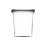 Kit Pote Redondo 500ml com Tampa - Plastilânia - 20un ou 360un