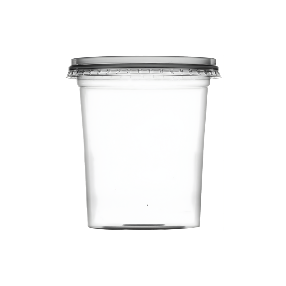 Kit-Pote-com-Tampa-Redondo-PP-500mL Kit Pote Redondo 500ml com Tampa - Plastilânia - 20un ou 360un - Imagem 1