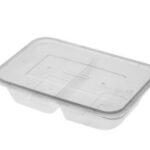 Pote Retangular (400ml) com Divisória e Tampa - Plastilânia